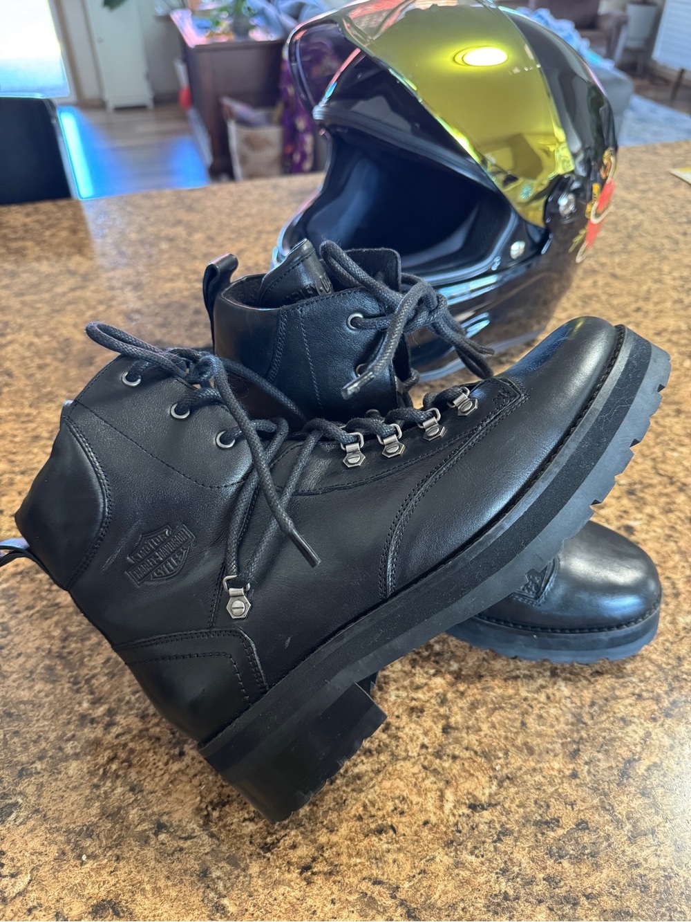 Harley-Davidson® Women's Aldrin Lace Black Motorcycle Boots, D84756